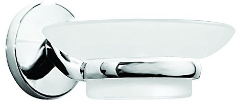 Croydex QM641941 Hampstead Wall Mounted Soap Dish with Zinc Alloy Construction, Chrome
