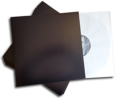 Protected LP Schallplatten Cover schwarz Deluxe (25 Stück)