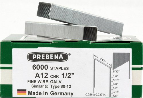 PREBENA Heftklammern A-12 C NK, 6000Stk, Silber oder Grau, Für Sicherheit von schweren Materialien, Außeneinsätze, industrielle Projekte