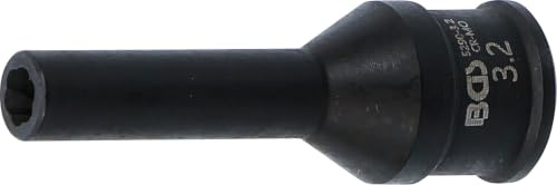 BGS 5290-3.2 | Abdreh-Einsatz für Glühkerzenelektrode | SW 3,2 mm | Antrieb Innenvierkant 6,3 mm (1/4) | Chrom-Molybdän-Stahl