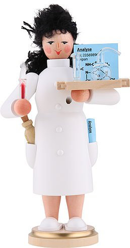 Räuchermännchen Chemikerin - 21 cm