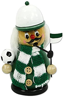 Räuchermann als Fussballer mit grün/weissem Outfit, ca. 12 cm