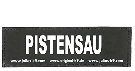 Julius-K9 Original Interchangeable Patch, Small, Black, Pistensau