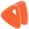 Piercingfaktor Farbiger Flesh Tunnel Silikon Double Flared Weich Flexibel Dreieck Triangel Ohr Plug Ear Piercing 6mm Orange