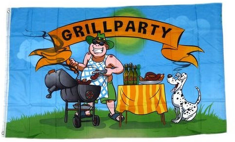 Fahne/Flagge Griller Grillparty Grillfahne 90 x 150 cm