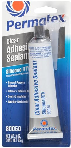 Permatex 80050, Silicone RTV trasparente, Sigillante adesivo, 85 g