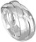 Vinani 3er Ring Wickelring massiv glänzend 3 Ringe beweglich Sterling Silber 925 Dreierring - R3R54