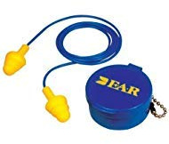 3M E-A-R Ultra-Fit Reusable Corded Earplugs, One Size Fits All (50 Pair) Blue
