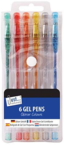 Just stationery Glitter Gel Ink Pen (Pack of 6) 1223