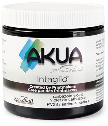 Speedball 8oz Intaglio Carbazole Violet Ink, Printing, Etching, Monotype, Gel, Collagraph, Brilliant Ink for Craft Tool Kit