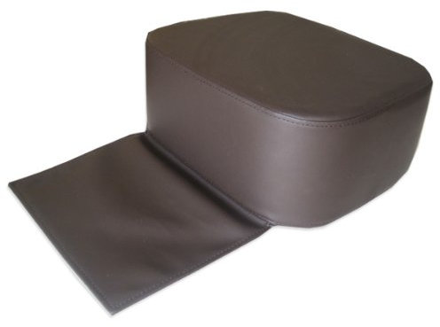 EYEPOWER Kinderkissen, Kinder-Sitzerhöhung, Kissen für Friseurstühle, pflegeleicht, Farbe schwarz, mit umschlagbarer Schürze, Höhe ca. 18 cm, Tiefe ca. 35 cm, Breite ca. 42 cm (Braun)