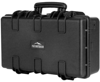 Monoprice Weatherproof Hard Case - 22 x 14 x 8 Inches - With Customizable Foam, IP67, Shockproof, Name Plate, Black