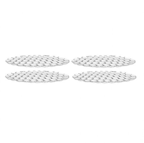 Kartell Sottopiatti Jellies Family 1497B4, Set da 4 Pezzi, Colore Cristallo