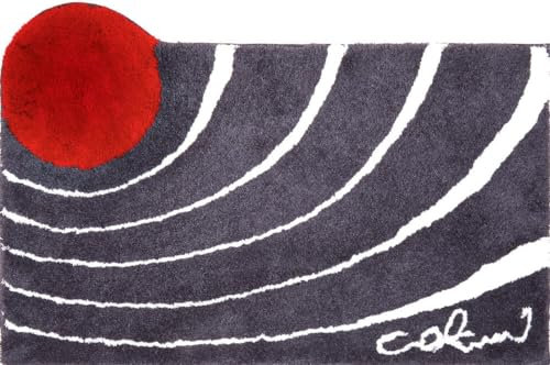 Grund COLANI Exklusiver Designer Badteppich 100% Polyacryl, ultra soft, rutschfest, ÖKO-TEX-zertifiziert, 5 Jahre Garantie, Colani 2, Badematte 80x150 cm, anthrazit