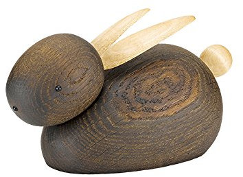 Lucie Kaas Hase Holzfigur, Holz, Braun, 5cm