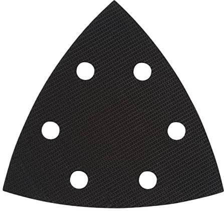 wolfcraft Schleifplatte für Bosch-Deltaschleifer I 1830000 I Klett-Haftsystem, gelocht, 95 mm Eckmaß, harte Ausführung