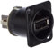 Neutrik NAUSB-W-B Reversibler USB-Adapter (Typ A und B), schwarzes D-Gehäuse