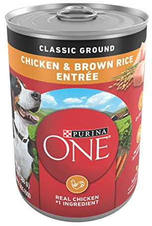 Purina ONE Chicken & Brown Rice Wet Dog Food Classic Ground (12) 13 oz Cans