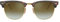 Ray-Ban Unisex Clubmaster Sonnenbrille, Mehrfarbig (Gestell: rot (Havana),Gläser: grünverlauf 990/9J), Medium (Herstellergröße: 51)