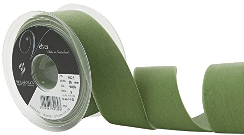 Berisfords Velvet Ribbon Bocage 45mm - Nylon Craft Ribbon for Sewing, Gift Wrapping and Hair Accessories