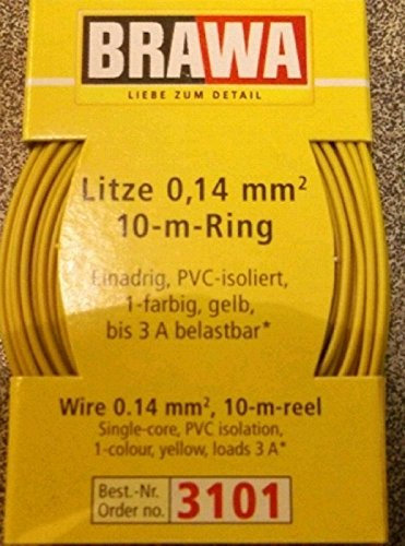 BRAWA 3101 Litze 0,14mm² 10m Ring gelb