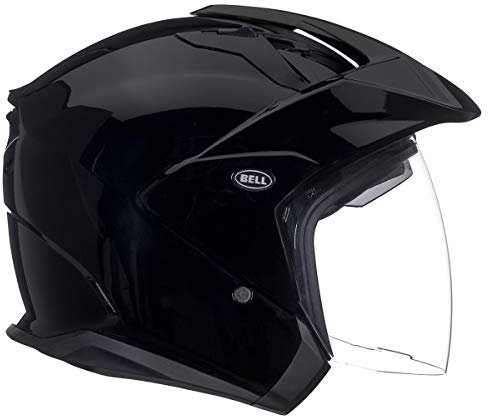 Bell Mag-9 Open Face Motorradhelm (Solid Gloss Black, Small)