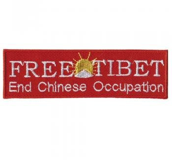 AUFNÄHER - Free Tibet End Chinese Occupation - 01897 - Gr. ca. 12,5 x 4,5 cm