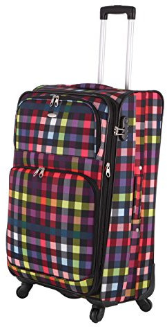 Franky Koffer Reisegepäck Spinner Gr. L T1S-DR 79 cm Multi Collor Check