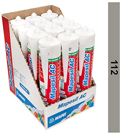 Mapesil AC Dichtmasse, aus Silikon, schimmelresistent, 12 Stück
