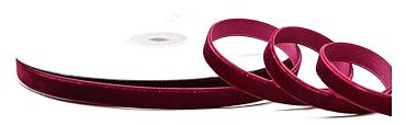 Creativery Samtband 10mm x 10m Rolle - Farbauswahl in 3/6/10/16/22/25/50mm - farbecht & waschbar - Schleifenband zum Nähen - Geschenkband zum Verpacken Dekorieren Basteln - Weinrot/Bordeaux 275