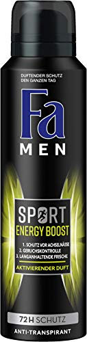 FA Deospray Men Sport Energy Boost Aktivierender Duft, 6er Pack (6 x 150 ml)