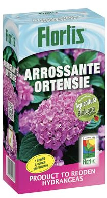 Flortis, Arrossante per Ortensie, Adatto a Tutti i Tipi di Ortensie, a Base di Ferro Chelato Mantiene il PH Entro i Valori Intermedi, Formato da 500 g