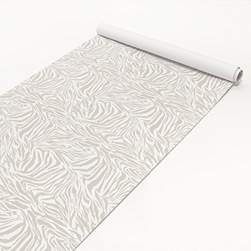 Apalis Möbelfolie Zebra Design hellgrau Streifenmuster Selbstklebende Folie 50 x 50cm