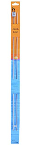 Pony Classic: Knitting Pins: Single Ended: 35cm x 2.00mm, Aluminium, Multi, 4.5 x 4 x 39.5 cm