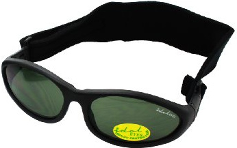 Baby Wrapz 2 Convertible Sunglasses 0-5 Years with 2 Headbands & Attachable Arms (Black)