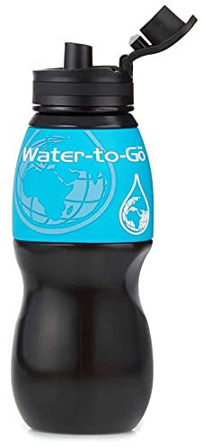 Gourde avec filtre purificateur d'eau – élimine 99,9 % des contaminants Taille unique Black/Bright Blue