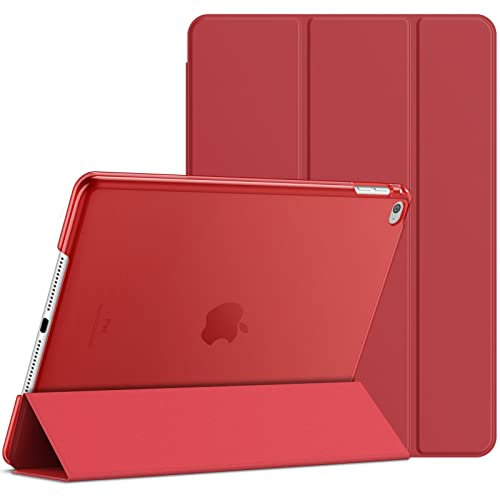 JETech Custodia per iPad Air 2, Cover con Funzione di Supporto, Auto Svegliati/Sonno (Rosso)