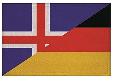U24 Aufnäher Island-Deutschland Fahne Flagge Aufbügler Patch 9 x 6 cm