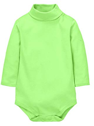 CuteOn Bambino Ragazzi Ragazze Solido Colore Di base Dolcevita Cotone Body Tutine - Verde 18 Mesi
