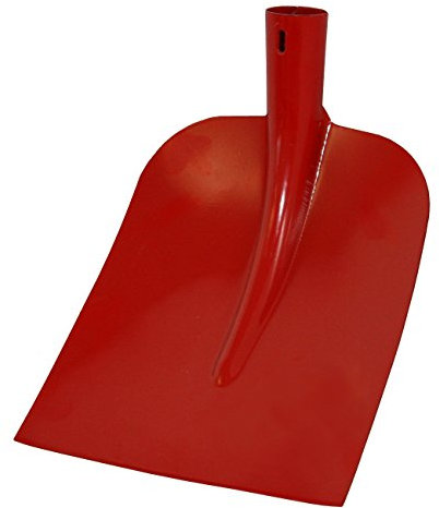bauCompany24 Schaufel, Stahl 1,70 mm, Rot, 270 x 250 mm, ohne Stiel