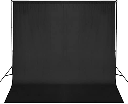 vidaXL Fotohintergrund-System 600 x 300 cm Schwarz