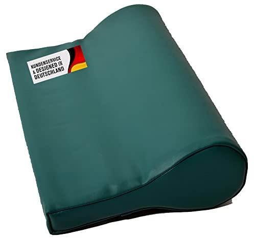 Promafit Nackenkissen ölabweisend und wasserabweisend für die Massage mit Feinzellschaumstoff und PU-Bezug als Nackenstützkissen für die Massageliege (Grün)