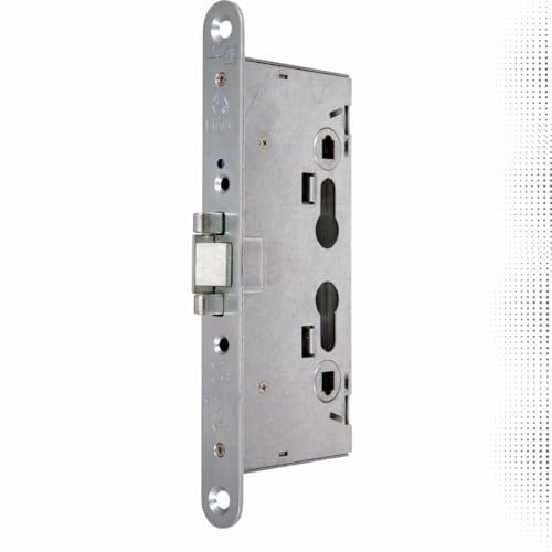 Lince - Serrure COUPE-FEU | 7770-CE | Entrée 65mm | Entraxes 72 | Réversible | Demi-tour Regable | Fouillot 9x9mm | Finition Nickelé