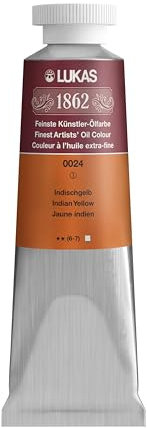 LUKAS 1862 OIL 37 ml - Ölfarbe in Profi-Qualität - Farbton Indischgelb