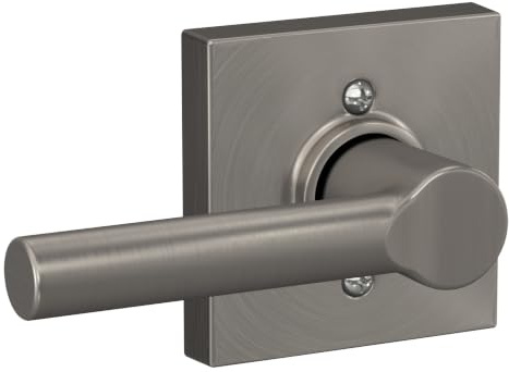 SCHLAGE Broadway Non-Turning Dummy Door Handle, Reversible, Satin Nickel