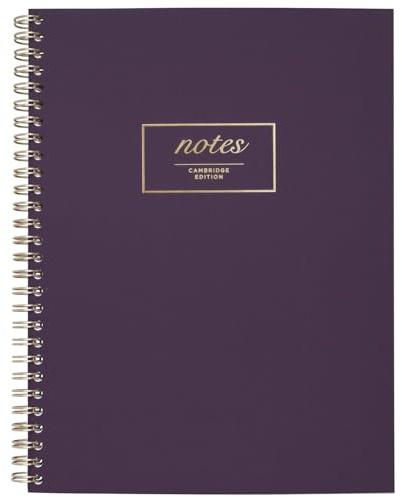 Cambridge Business Notebook, Legal Ruled Paper, 6-1/2 x 9-1/2, 80 Sheets, Flexible Soft Touch Cover, Purple (49556)