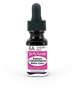 Dr. Ph. Martin's Radiant Concentrated Water Color, 0.5 oz, Cherry Red (6A)