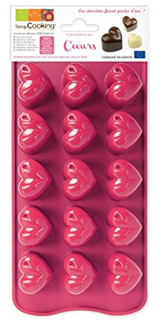 Scrapcooking 6730 Chocolat Cœurs Moule Silicone Rose 25 x 11 x 2,5 cm