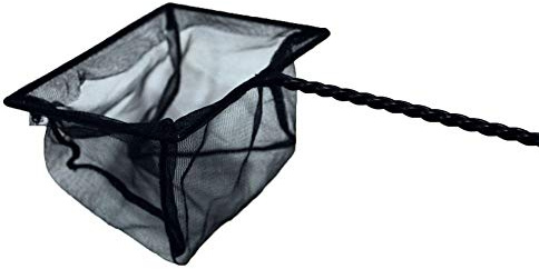 Aquarium Fangnetz Größe 12cm Kescher Fischnetz schwarz Aquariumnetz Fischkescher Köcher Netz Fein Fische Casher