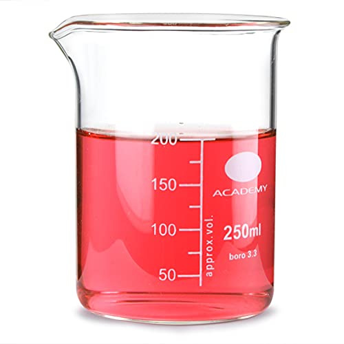 GLASS MEASURING BEAKERS SET OF 6 200ML